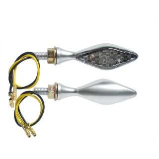 LED Diamond 1 Stck  kurz Rauchglas chrom fr vorne links und hinten rechts