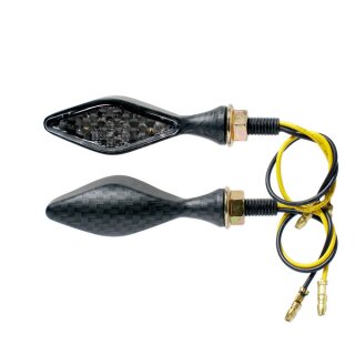 LED Diamond 1 Stck  kurz  Rauchglas m-carbon fr vorne rechts und hinten links