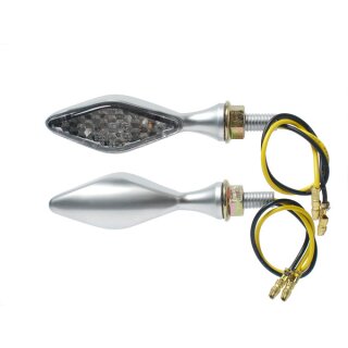 LED Diamond 1 Stck  kurz Rauchglas silber fr vorne rechts und hinten links