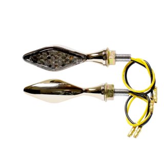 LED Diamond 1 Stck  kurz  Rauchglas Titanium fr vorne rechts und hinten linls