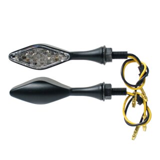 LED Diamond 1 Stck  lang Rauchglas schwarz fr vorne rechts und hinten links