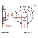 Kettensatz geeignet für Ducati SS 600 (Fgst.-Nr.: >01852) 95-99  Kette RK MM 520 GXW 98  GRÜN  offen  15/41