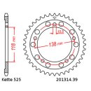 Steel rear sprocket with pitch 525 and 39 teeth JTR1314.39