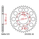 Steel rear sprocket with pitch 525 and 42 teeth JTR1332.42
