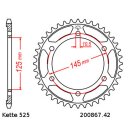 Steel rear sprocket with pitch 525 and 42 teeth JTR867.42