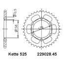 Steel rear sprocket with pitch 525 and 45 teeth Esjot...