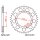 Chain and Sprocket Set compatible for  Derbi Cross City 125 07-08  Chain RK 428 KRO 134  open  15/50