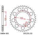 Chain and Sprocket Set compatible for Derbi Senda 50 Enduro R X-Race 06-11  chain RK 420 SB 130  open  11/53