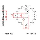 Chain and Sprocket Set compatible for Derbi Senda 50 Enduro R X-Race 2005  chain RK 420 SB 130  open  12/53