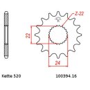 Kettensatz geeignet für Aprilia RS125 Extrema 93-03 Kette DID 520 VX3 106 offen 16/39