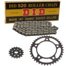 Chain and Sprocket Set compatible for Aprilia RS125 Extrema 93-03 chain DID 520 106 open 16/39