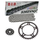 Chain and Sprocket Set compatible for Aprilia RS250 95-04 Chain DID 520 ZVM-X 110 open 14/42