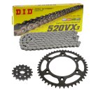 Chain and Sprocket Set compatible for Aprilia Moto 6.5 95-00 chain DID 520 VX3 108 open 16/49