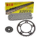 Chain and Sprocket Set compatible for Aprilia RS125 Tuono 03-07 chain DID 520 VX3 104 open 14/40