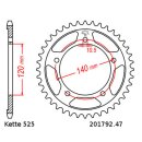 Steel rear sprocket with pitch 525 and 47 teeth JTR1792.47
