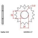 Chain and Sprocket Set compatible for Aprilia RS125 Extrema Replica 06-13 Chain DID 520 ZVM-X 110 open 17/40