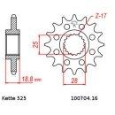 Kettensatz geeignet für Aprilia RSV1000 Mille Factory 04-10 Kette DID 525 ZVM-X 106 offen 16/40