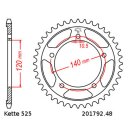 Steel rear sprocket with pitch 525 and 48 teeth JTR1792.48