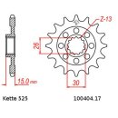 Chain and Sprocket Set compatible for BMW S1000RR 09-11 chain DID 525 ZVM-X 118 open 17/44