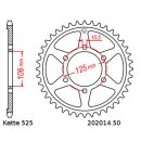 Steel rear sprocket with pitch 525 and 50 teeth JTR2014.50