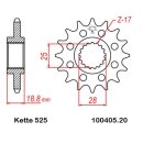 Kettensatz geeignet für BMW F800R 09-17 Kette DID 525 ZVM-X 120 offen 20/47