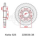 Chain and Sprocket Set compatible for Ducati Superbike 1198 09-11 chain DID 525 ZVM-X 98 open 15/38