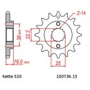 Kettensatz geeignet für Ducati SS600 (Fgst.-Nr.:<01853 ) 1994 Kette DID 520 ZVM-X 96 offen 15/36