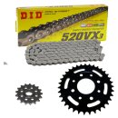 Chain and Sprocket Set compatible for Honda XL125V Varadero 01-13 chain DID 520 VX3 110 open 14/44