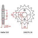 Chain and Sprocket Set compatible for Honda CB400N 81-82 Chain DID 520 ZVM-X 100 open 16/36