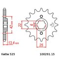 Kettensatz geeignet für Honda CB450 S 27PS 1988 Kette DID 525 ZVM-X 108 offen 15/36