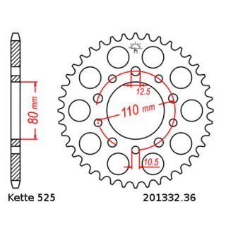 Kettensatz geeignet fr Honda CMX450 C Rebel 86-87 Kette DID 525 ZVM-X 112 offen 16/36