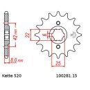 Chain and Sprocket Set compatible for Honda XL500R 82-85 chain DID 520 VX3 100 open 15/41