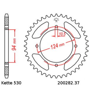 Kettensatz geeignet fr Honda CB550 75-78 Kette DID 530 VX3 100 offen 17/37