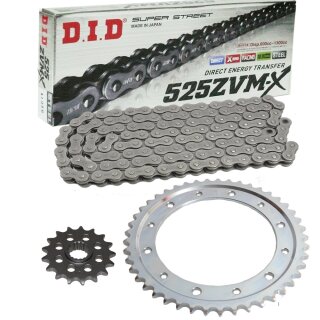 Chain and Sprocket Set compatible for Honda VT600C 89-00 chain DID 525 ZVM-X 120 open 16/44