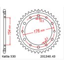 Chain and Sprocket Set compatible for Honda VFR800FI 02-14 chain DID 530 VX3 110 open 16/43