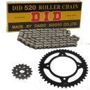 Chain and Sprocket Set compatible for Honda CB 250 N Euro 81-83  chain DID 520 L 102  open  15 / 41