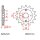 Chain and Sprocket Set compatible for Honda CMX250 C Rebel 97-03 Chain DID 520 ZVM-X 108 open 14/33