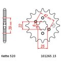 Kettensatz geeignet für Honda XL250K 75-78 Kette DID 520 VX3 100 offen 15/45