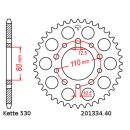 Steel rear sprocket with pitch 530 and 40 teeth JTR1334.40