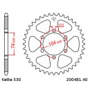 Steel rear sprocket with pitch 530 and 40 teeth JTR481.40