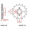 Kettensatz geeignet für Honda CB250 Nighthawk 91-97 Kette DID 520 VX3 106 offen 14/33