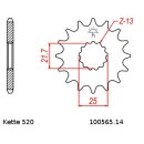 Kettensatz geeignet für Kawasaki KX250 99-01 Kette DID 520 VX3 114 offen 14/49