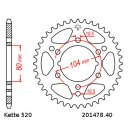 Chain and Sprocket Set compatible for Kawasaki ZX-6R 2002 CONVERSION Chain DID 520 ZVM-X 108 open 15/40