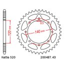 Chain and Sprocket Set compatible for Kawasaki KL650 Tengai 1989 Chain DID 520 ZVM-X 106 open 15/43