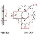 Chain and Sprocket Set compatible for Kawasaki GPX750 87-88 chain DID 530 ZVM-X 110 open 16/47