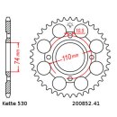 Steel rear sprocket with pitch 530 and 41 teeth JTR852.41