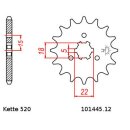 Kettensatz geeignet für Kawasaki KX 125 L 1999  Kette DID 520 L 110  offen  12/47