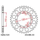 Chain and Sprocket Set compatible for Kawasaki EL 250 Eliminator 88-95 DID 520 L 114  open  14 / 44