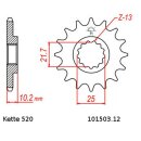 Kettensatz geeignet für Kawasaki KFX250A Mojave 250 87-04 Kette DID 520 VX3 90 offen 12/43