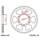 Steel rear sprocket with pitch 530 and 42 teeth JTR481.42